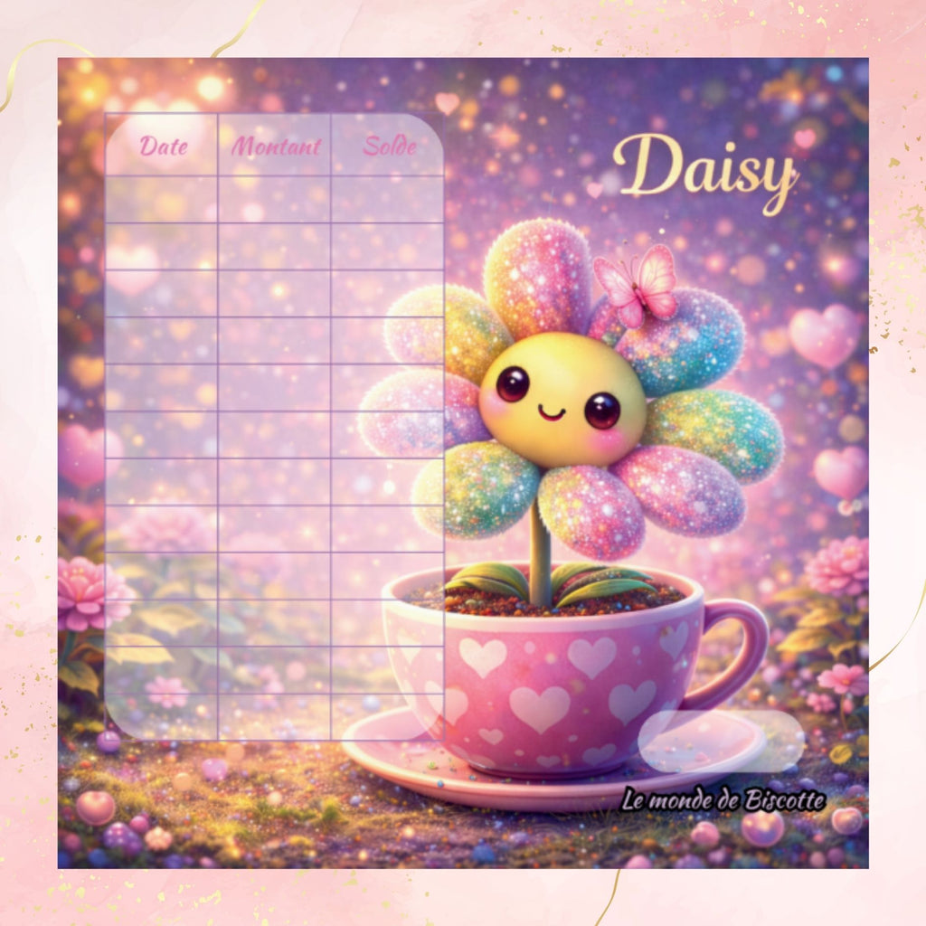 Daisy defi budget kawaii avec strass et pastilles a gratter