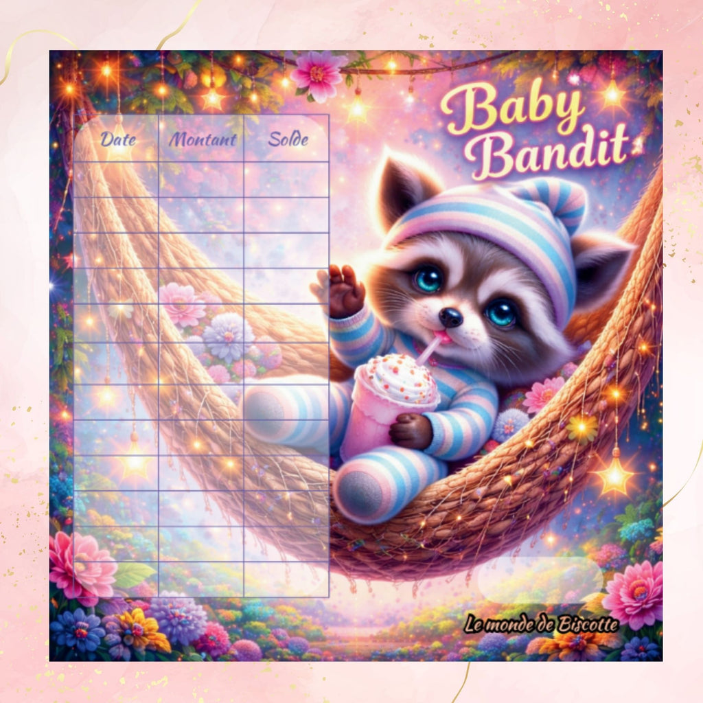 Defi Baby Bandit avec tracker coloriage grattage et lancer de des