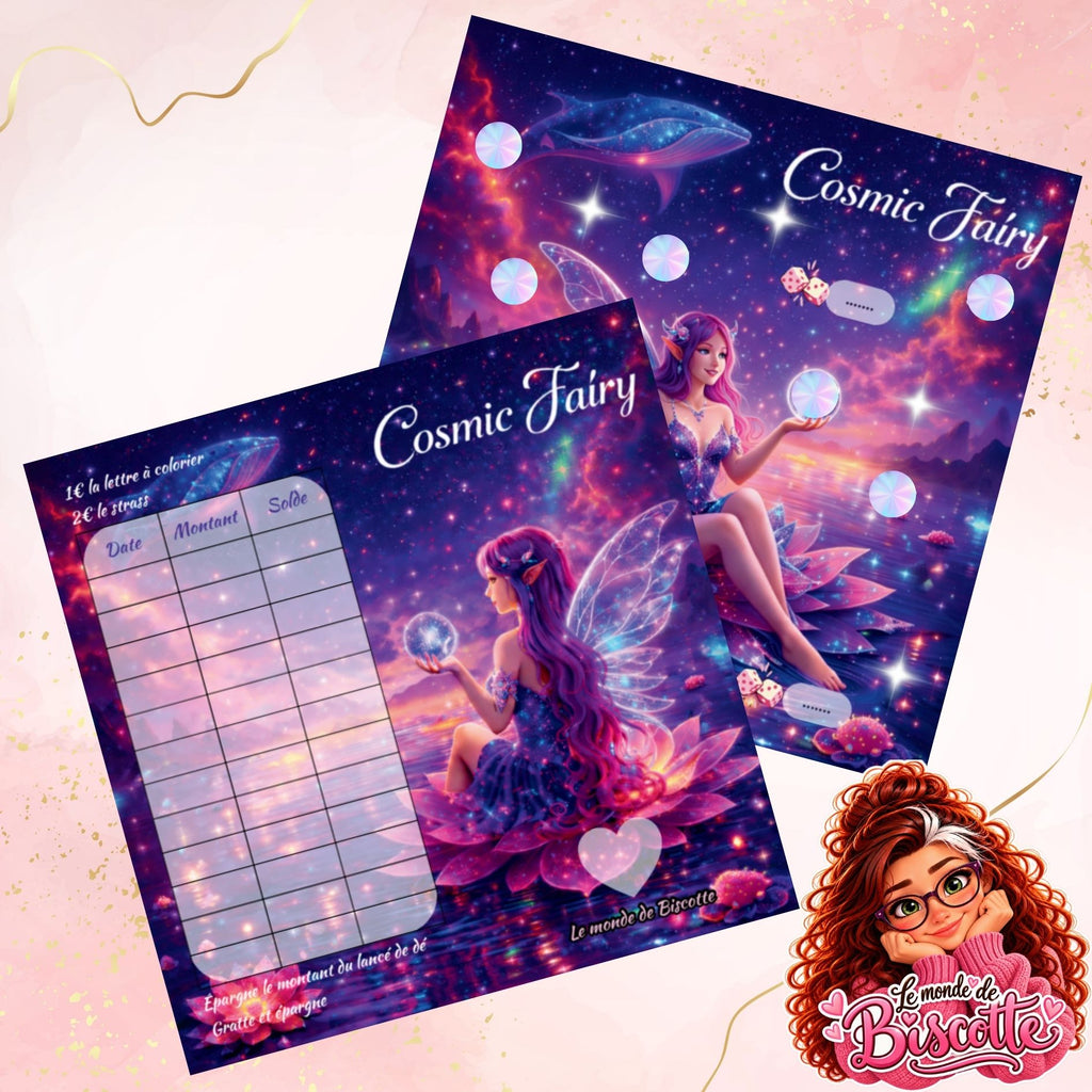 Defi budget Cosmic Fairy avec grattage lancer de de et strass