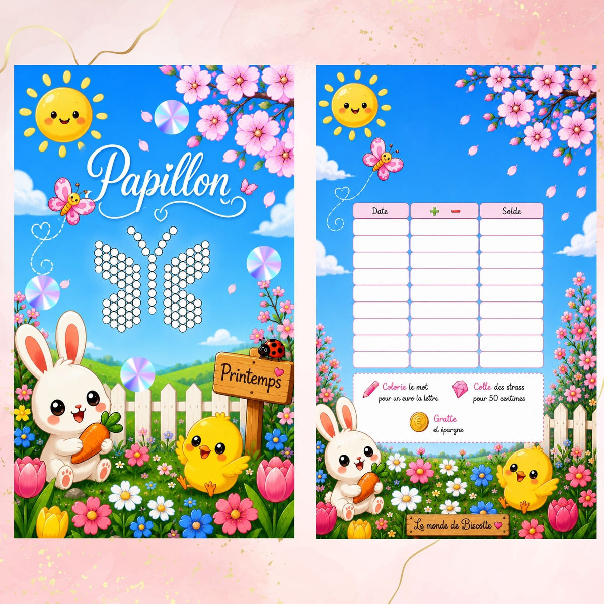 Defi budget Diamond Painting Papillon avec tracker epargne