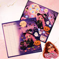 Défi budget Halloween Ysadora avec sorcière kawaii et chat noir