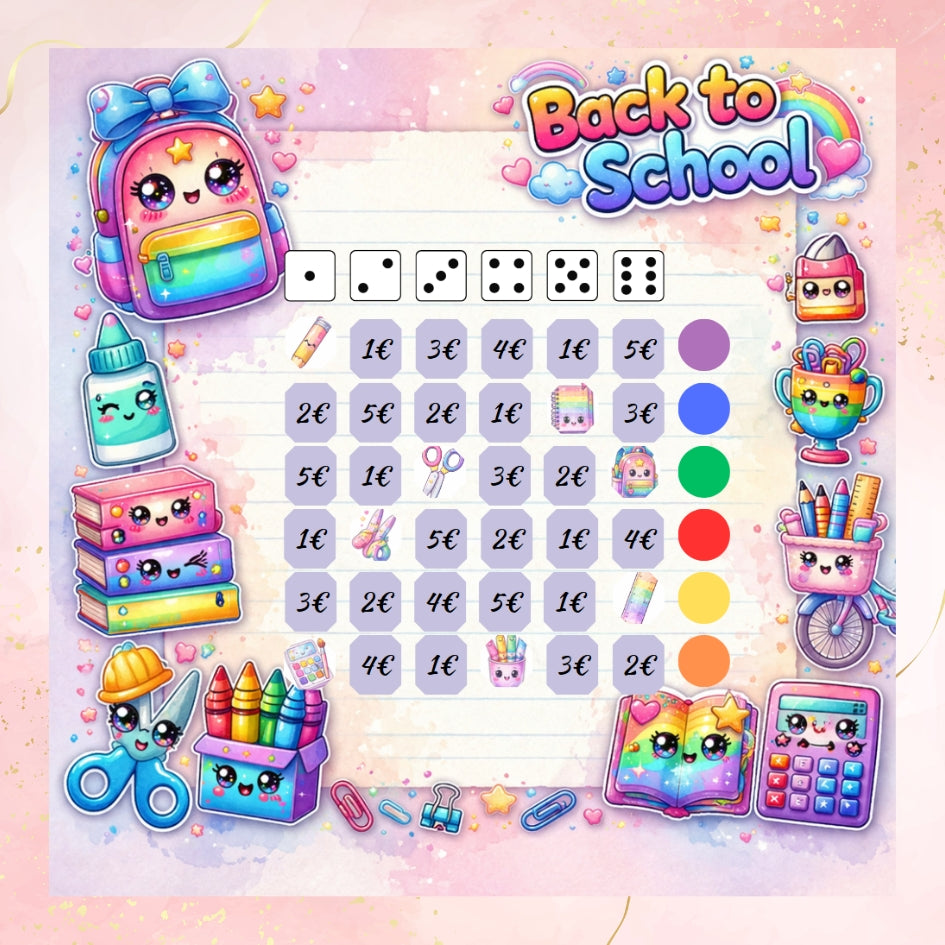 Jeu d'epargne Back to School pour economiser avec un petit budget