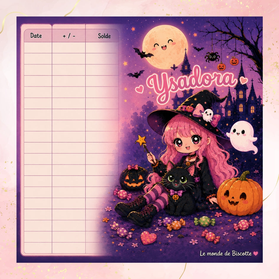 Tracker d'épargne du défi budget Ysadora Halloween