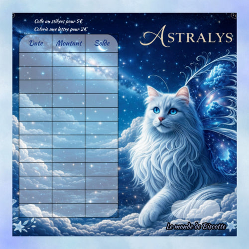 Verso du defi budget Astralys avec tableau de suivi epargne